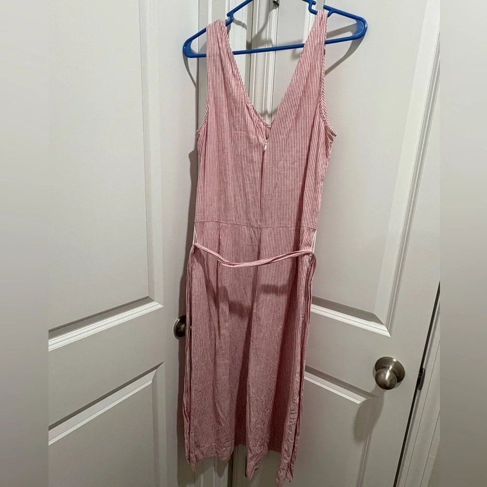 beachlunchlounge Pink Striped Jumpsuit